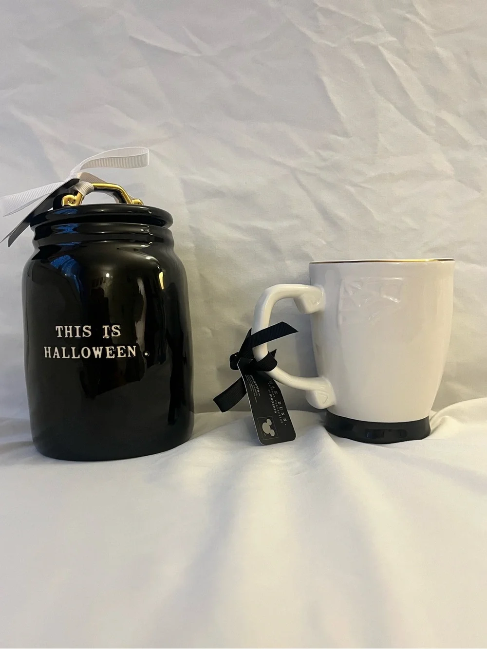🔥🎃 Rae Dunn Nightmare Before Christmas- Set of Jack & Sally canister & mug-NWT